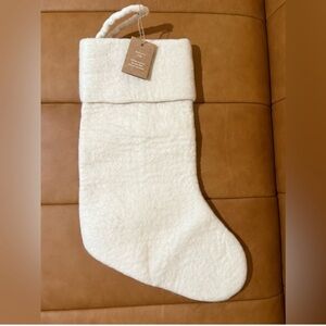 West Elm Felt Holiday Stocking - White